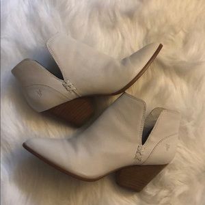 Frye White Booties